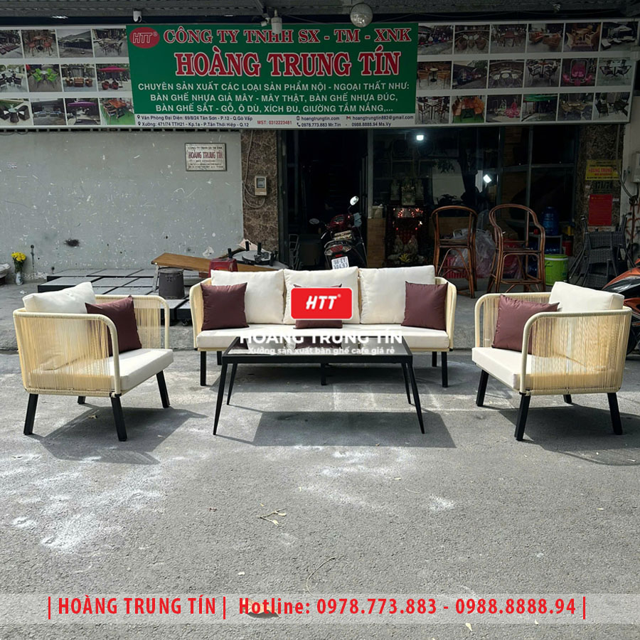 Sofa đan nhựa giả mây HTT086
