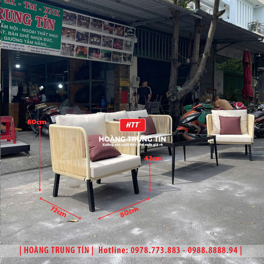 Sofa đan nhựa giả mây HTT086