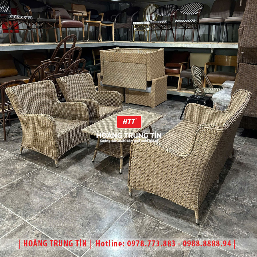 Sofa đan nhựa giả mây HTT091