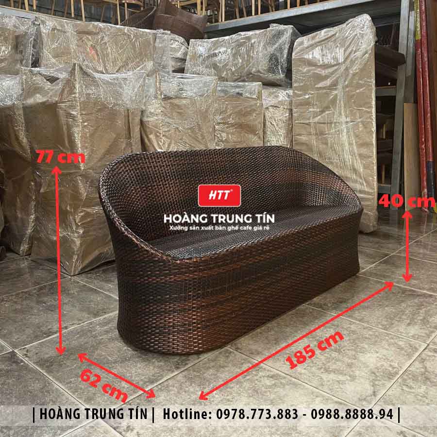 Sofa đan nhựa giả mây HTT084