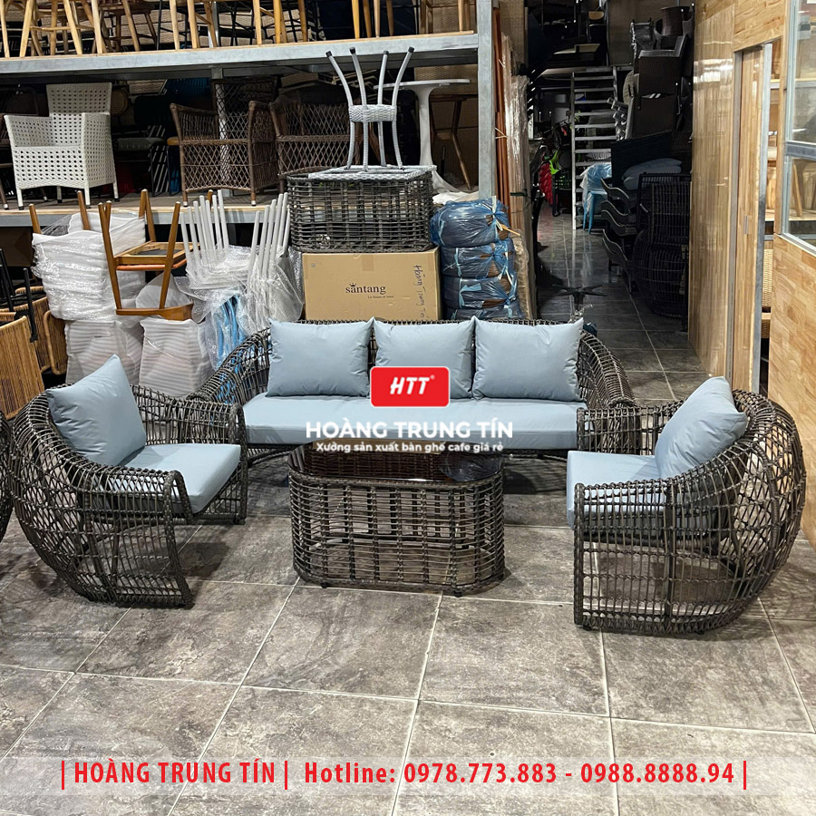 Sofa đan nhựa giả mây HTT090