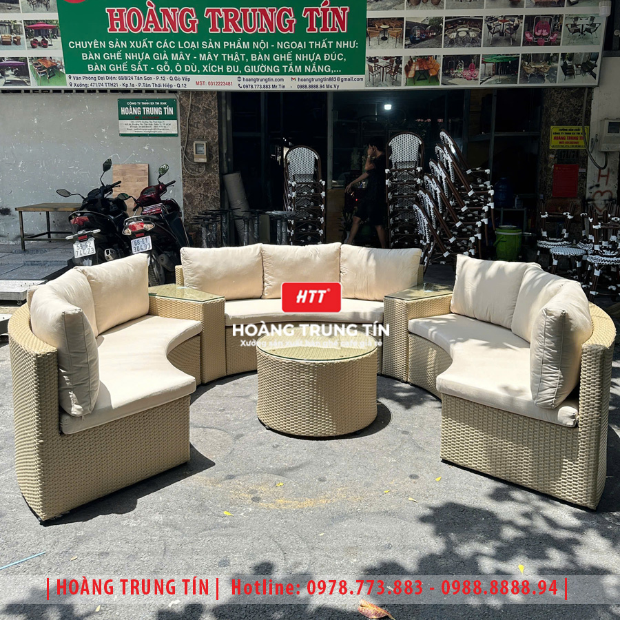 Sofa đan nhựa giả mây HTT094