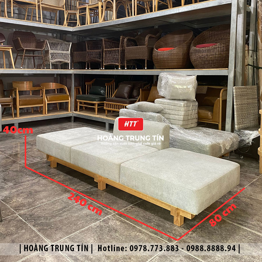 Sofa gỗ nệm cao cấp HTT03