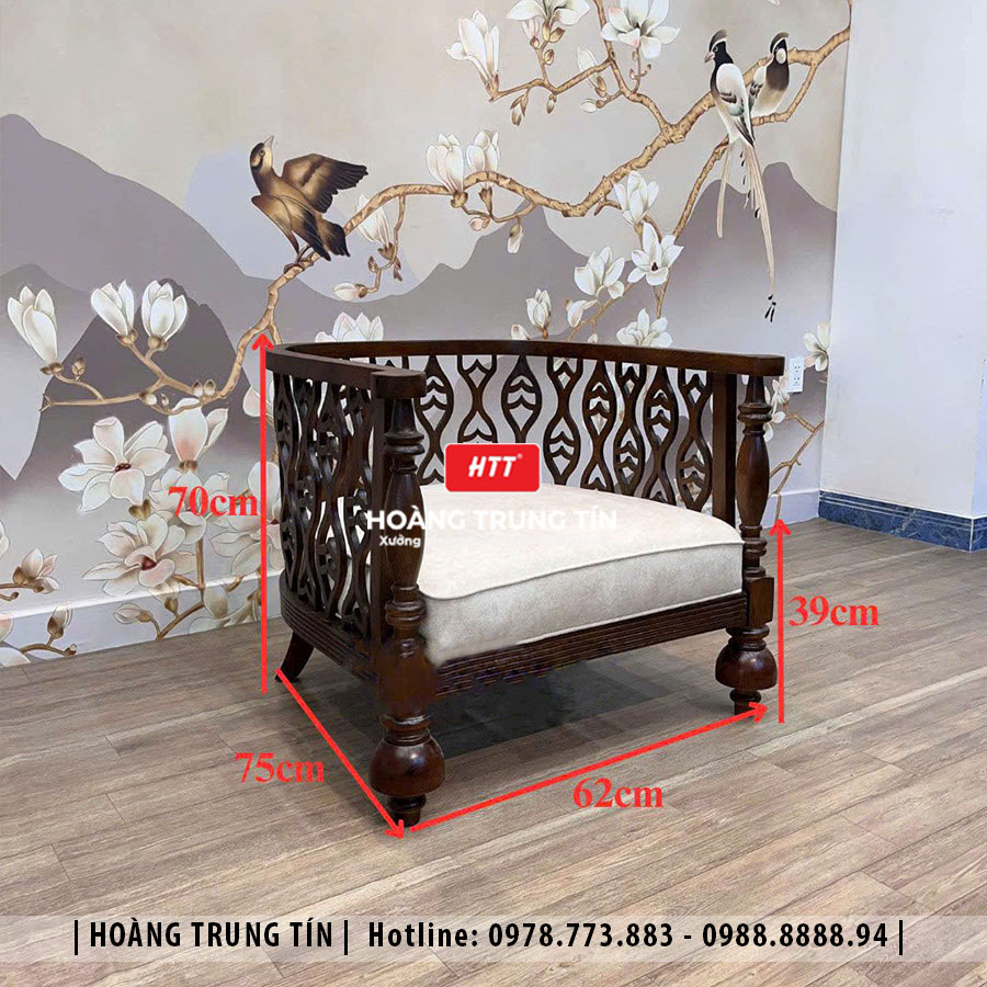 Sofa gỗ nệm cao cấp HTT05