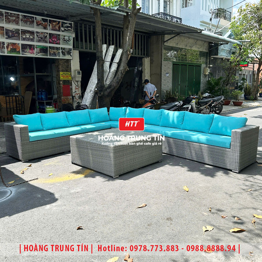 Sofa đan nhựa giả mây HTT092