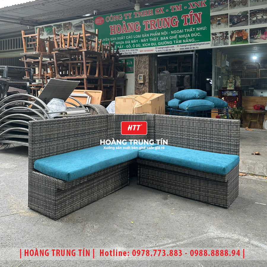 Sofa đan nhựa giả mây HTT096
