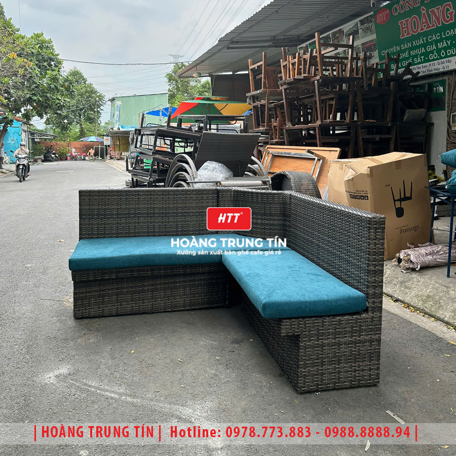 Sofa đan nhựa giả mây HTT096