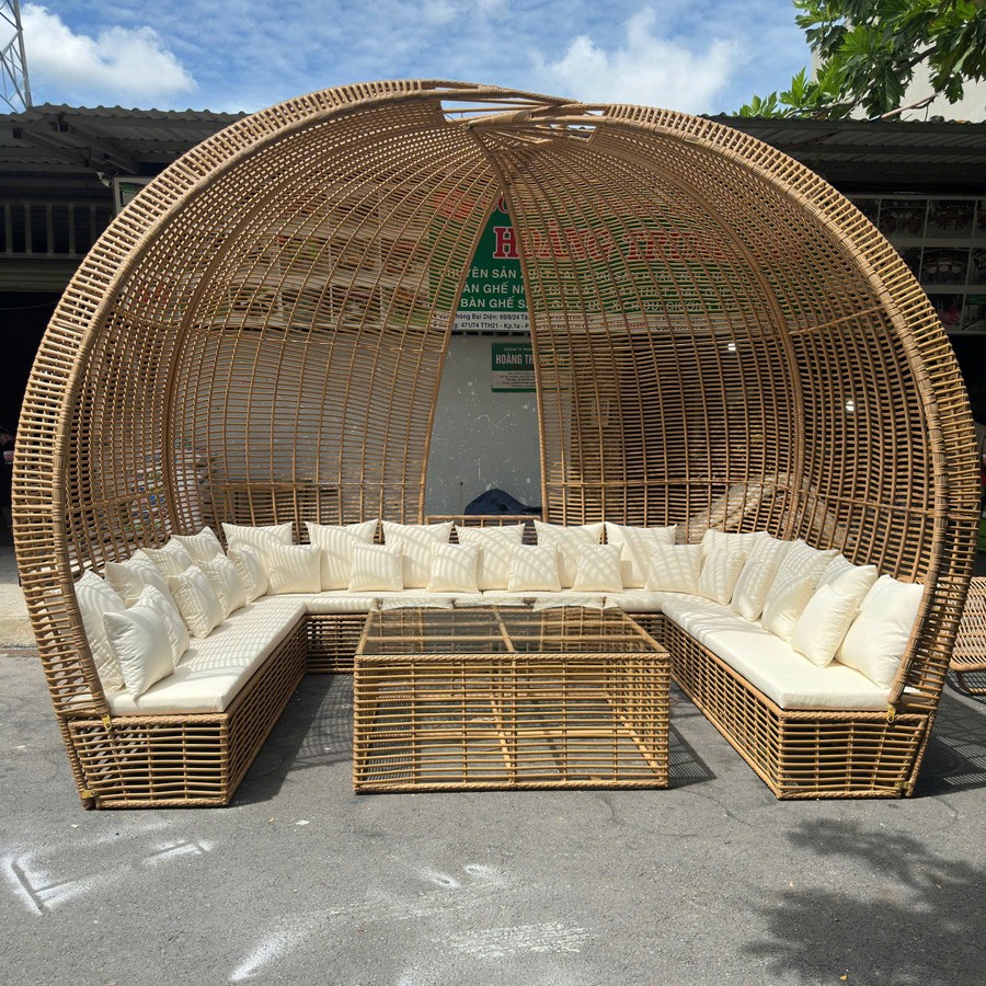 Sofa m&aacute;i v&ograve;m nhựa giả m&acirc;y m&acirc;y s&aacute;ng HTT-MV01