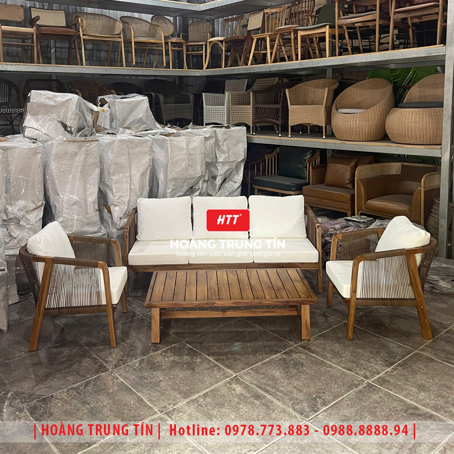 Sofa đan nhựa giả mây HTT42