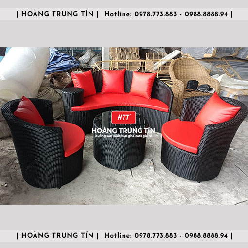 Sofa đan nhựa giả mây HTT001