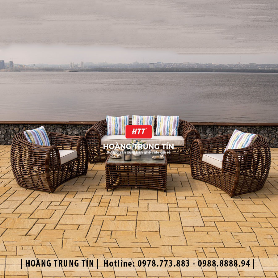 Sofa đan nhựa giả mây HTT067