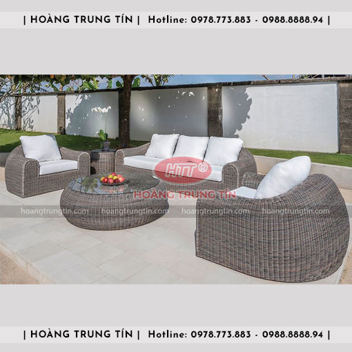 Sofa đan nhựa giả mây HTT011