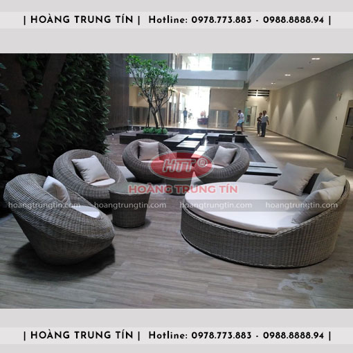 Sofa đan nhựa giả mây HTT012