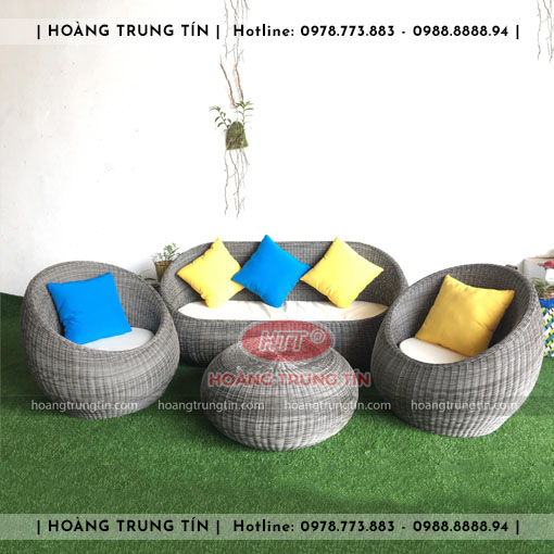Sofa đan nhựa giả mây HTT017