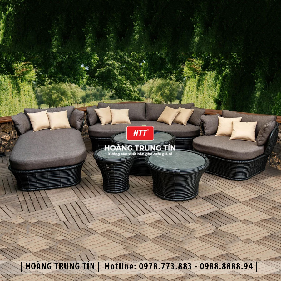 Sofa đan nhựa giả mây HTT068