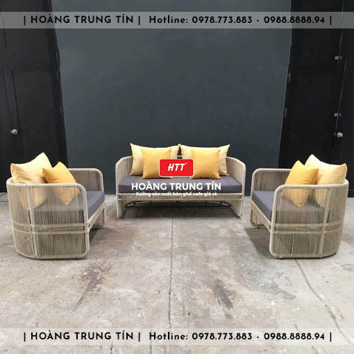 Sofa đan nhựa giả mây HTT034