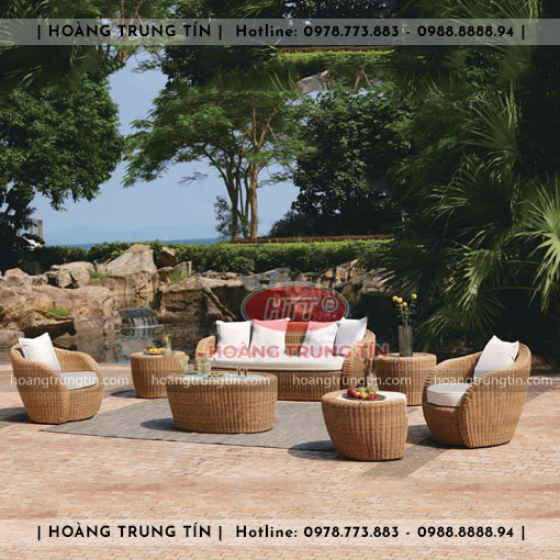 Sofa đan nhựa giả mây HTT039