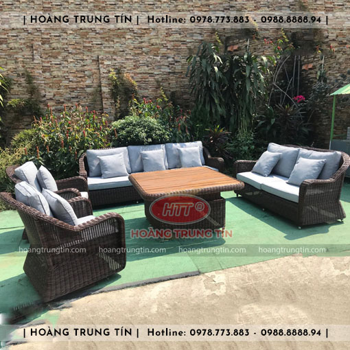 Sofa đan nhựa giả mây HTT041