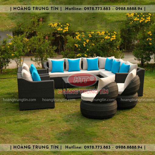 Sofa đan nhựa giả mây HTT043