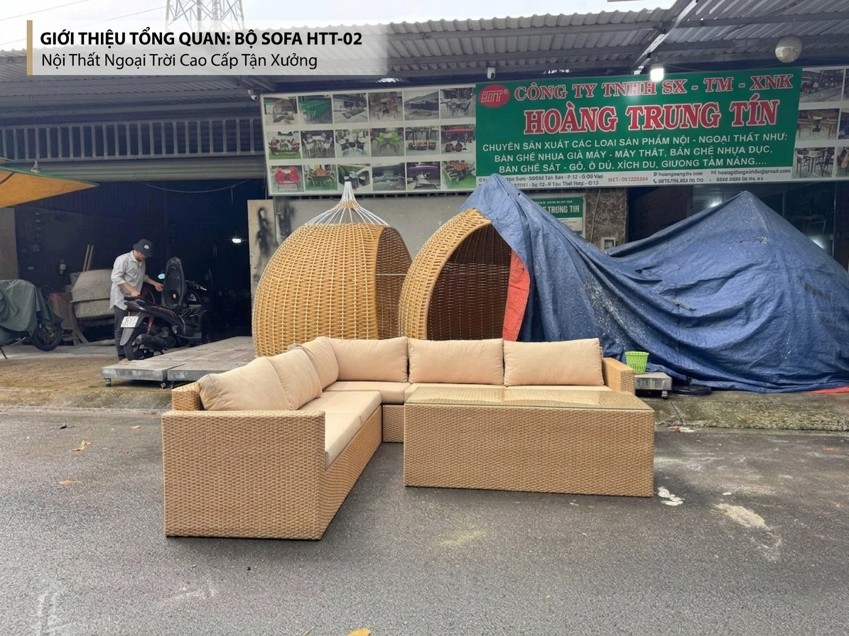 Sofa nhựa giả mây HTT 02 Sofa nhựa giả mây HTT 02
