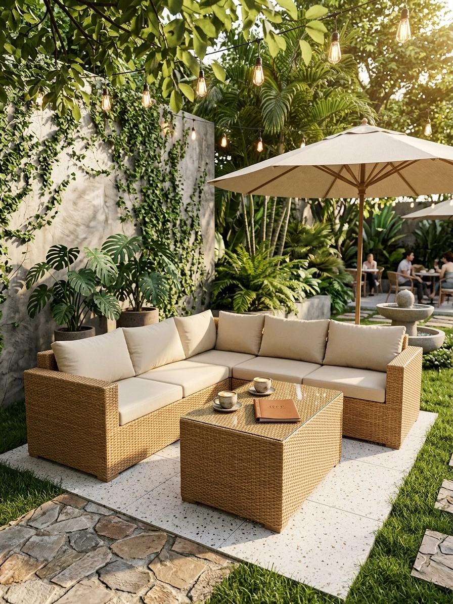 Sofa nhựa giả mây HTT 02 Sofa nhựa giả mây HTT 02