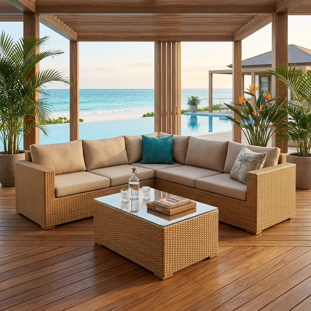 Sofa nhựa giả mây HTT 02 Sofa Nhựa Giả Mây HTT 02