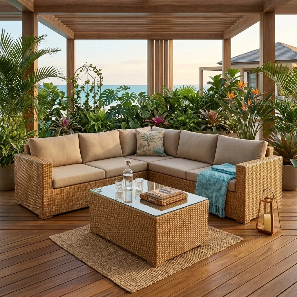 Sofa nhựa giả mây HTT 02 Sofa nhựa giả mây HTT 02