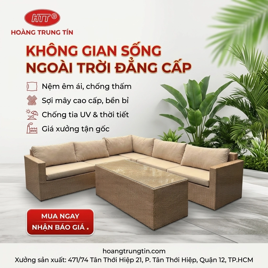 Sofa nhựa giả mây HTT 02 Sofa Nhựa Giả Mây HTT 02