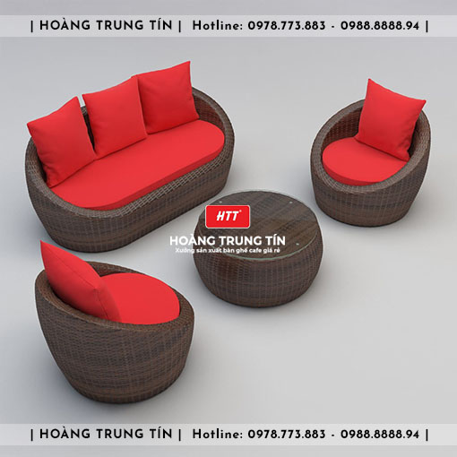 Sofa đan nhựa giả mây HTT055