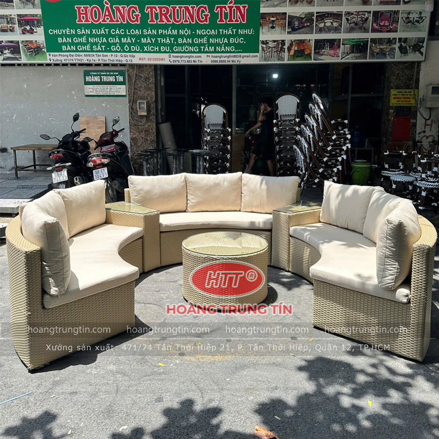 ghế sofa nhựa giả m&acirc;y