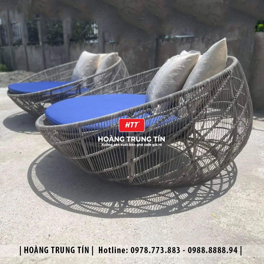 Ghế thư giãn đan nhựa giả mây HTT03