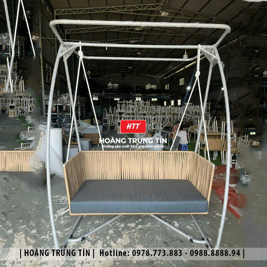 Xích đu đôi đan dây dù cao cấp HTT01