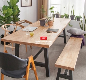Bộ bàn ghế cafe gỗ nệm BCF003