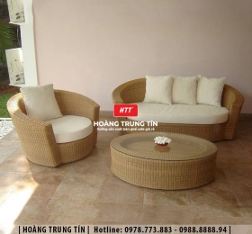 Sofa đan nhựa giả mây HTT015