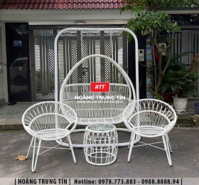 Xích đu đan nhựa giả mây HTT14