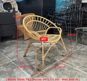Ghế cafe đan nhựa mây ngoài trời HTT064