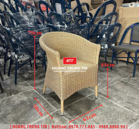 Ghế cafe đan nhựa mây ngoài trời HTT048