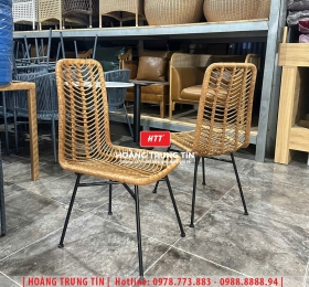 Ghế cafe đan nhựa mây ngoài trời HTT068
