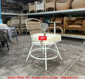 Ghế cafe đan nhựa mây ngoài trời HTT071