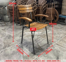 Ghế cafe fansipan sắt gỗ HTT01