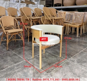 Ghế cafe gỗ nệm cao cấp HTT57