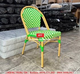 Ghế cafe đan nhựa mây ngoài trời HTT080