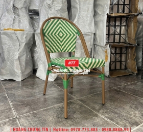 Ghế cafe đan nhựa mây ngoài trời HTT079