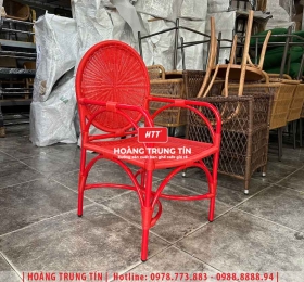 Ghế cafe đan nhựa mây ngoài trời HTT082
