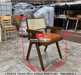 Ghế cafe gỗ nệm cao cấp HTT27