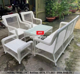 Sofa đan nhựa giả mây HTT007