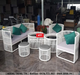 Sofa đan nhựa giả mây HTT037