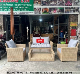 Sofa đan nhựa giả mây HTT003