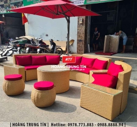 Sofa đan nhựa giả mây HTT029