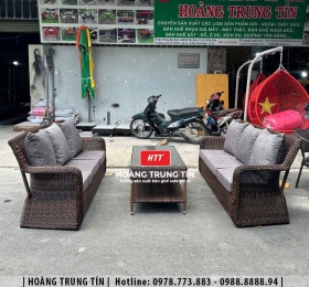 Sofa đan nhựa giả mây HTT004